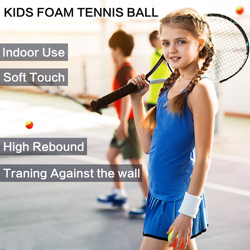 Kids Tennis Balls 12/18 Pack Orange Low Compression Stage Pressureless Bulk Training Tool