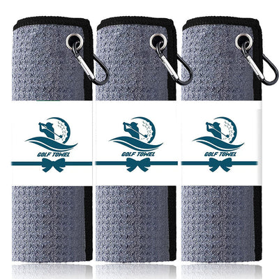 3 Pack Golf Towels with Clip for Golf Bags 16X16 Inch