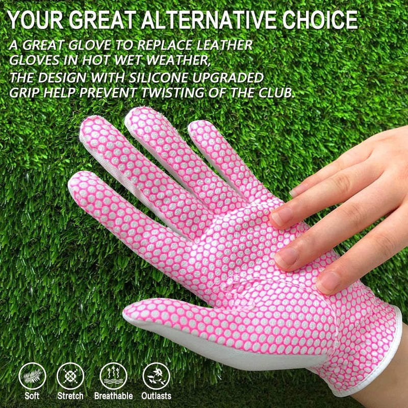 Golf Gloves Women All Weather Grip 3 Pack