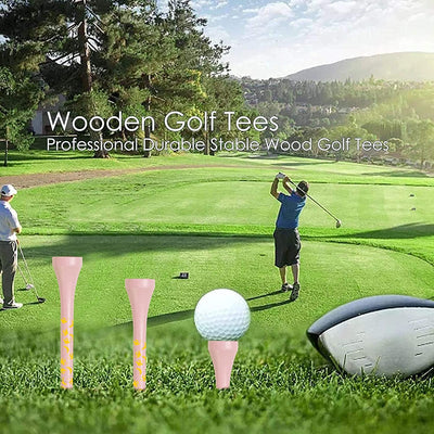 Golf Tees Wood Long Short Bamboo Tee Value 60/150 Pack