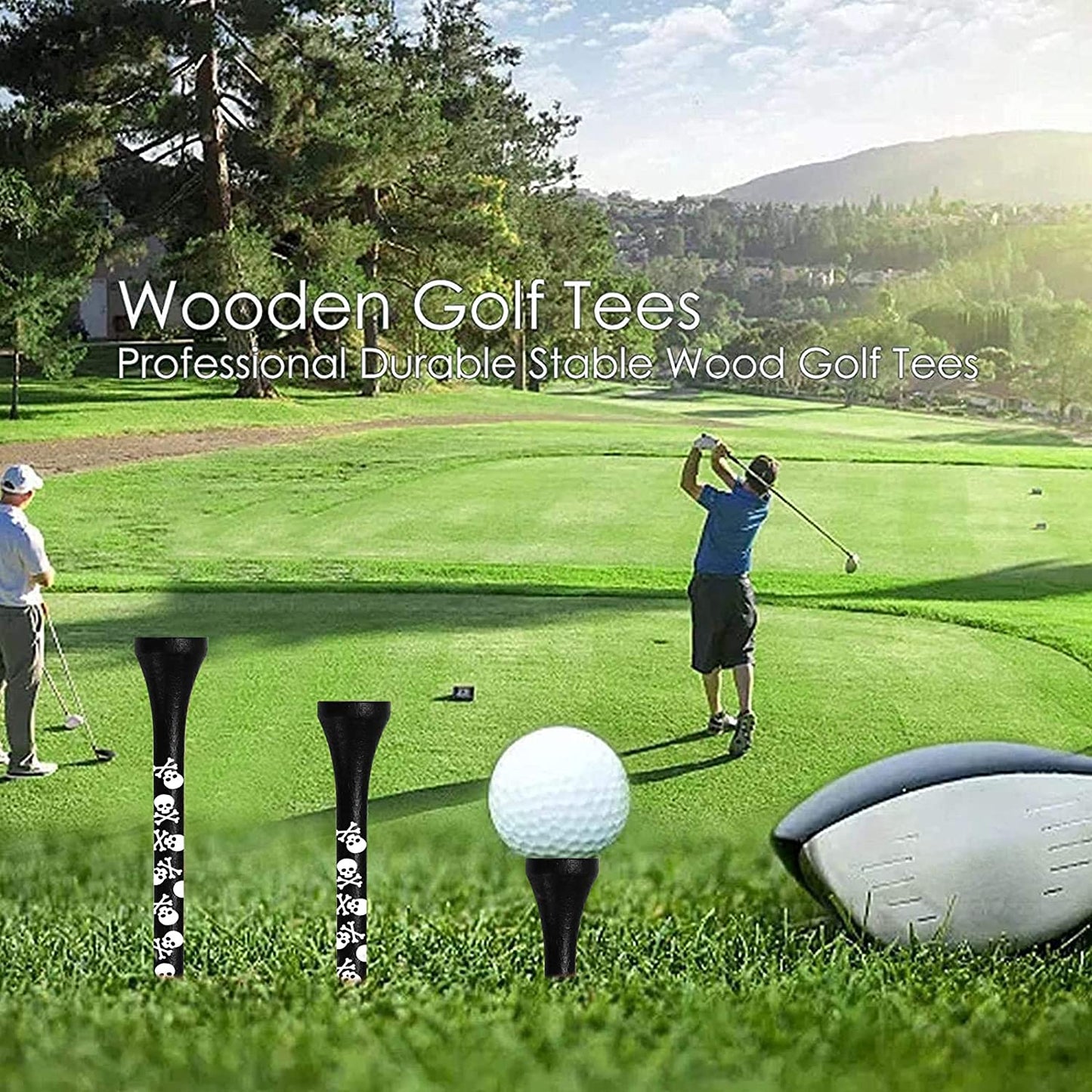 Golf Tees Wood Long Short Bamboo Tee Value 50/120 Pack
