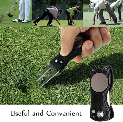 Golf Divot Repair Tool Ball Marker Cap Clip Tools Gift Pack