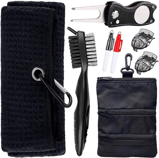 Golf Towel and Tool Accessories Bag KIT Christmas Gift
