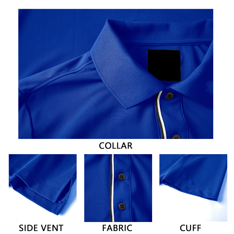 Tour Fit Short Sleeve Golf Shirt Men Blue