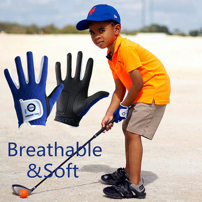 2 Pack Golf Gloves Youth Colourful All Weather Grip