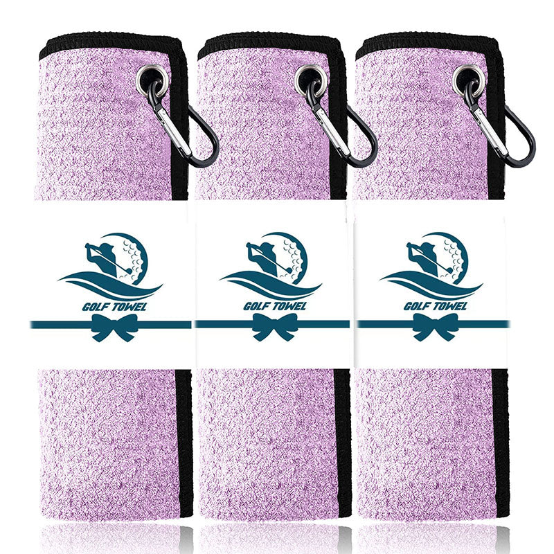 3 Pack Golf Towels with Clip for Golf Bags 16X16 Inch