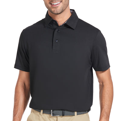 New Performance Fit Short Sleeve Golf Shirt Men Grey