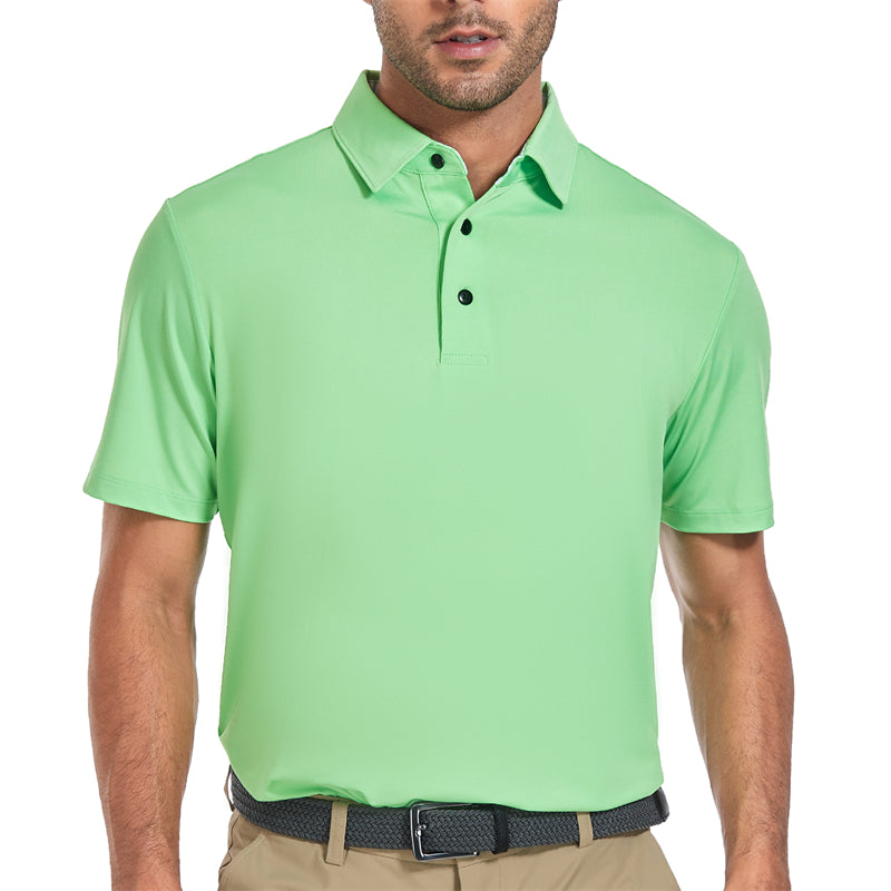 Nouveau polo de golf à manches courtes Performance Fit pour homme, blanc 