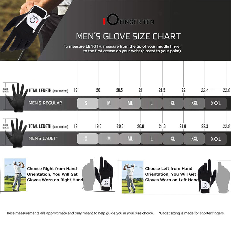 Golf Gloves Men Colourful Rain Hot Wet Weather 6 Pack