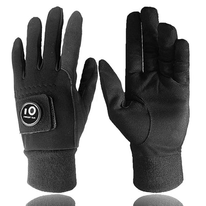 1 Pair Golf Gloves Men Winter With Ball Marker