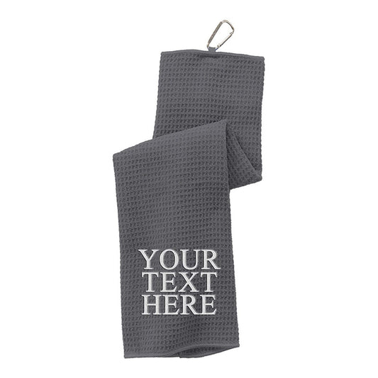 3 Pack Personalized Embroidery Golf Waffle Towel