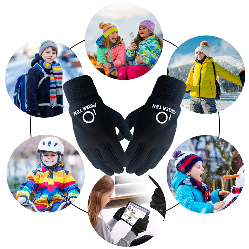 Gants d'hiver pour enfants, chauds, pour sports de plein air, écran tactile, 1 paire