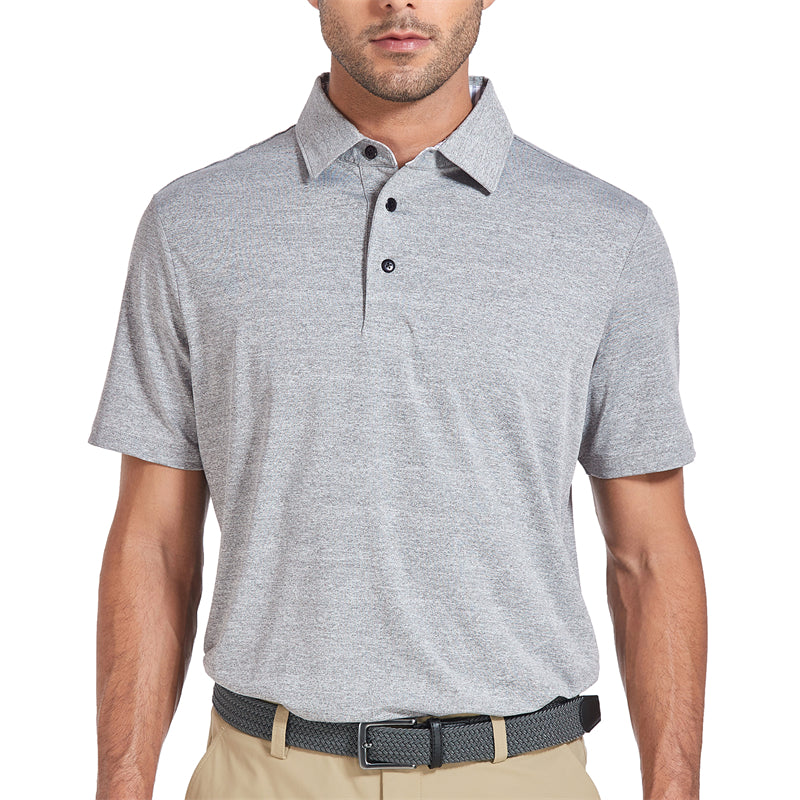 Nouveau polo de golf à manches courtes Performance Fit pour homme, vert 