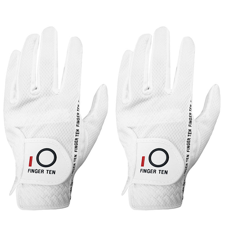 2 Pack Colourful Rain Hot Wet Weather Golf Gloves Men FINGER TEN