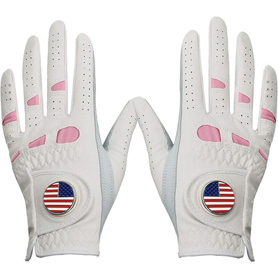 Women's Golf Gloves with Ball Marker 2 Pack