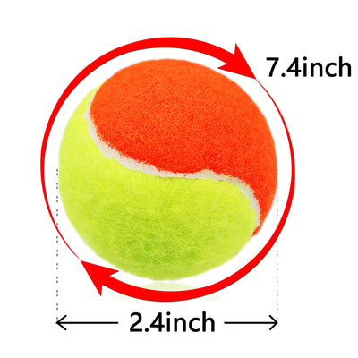 Kids Tennis Balls 12/18 Pack Orange Low Compression Stage Pressureless Bulk Training Tool