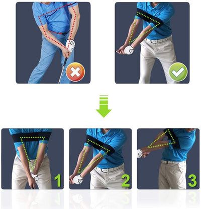 Golf Swing Training Aid Arm Band Trainer Value 2 Pack - fingertensport