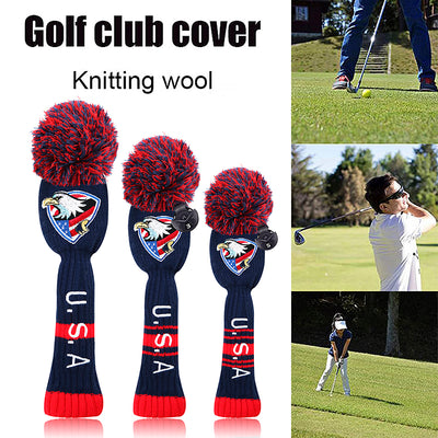 Knit Golf Head Covers for Woods and Driver Fairway Hybrids