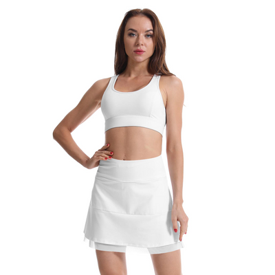 Golf Women's Tennis Skirts Athletic with Pockets White