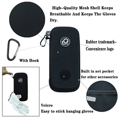 Golf Gloves Holder Case with Clip Hook