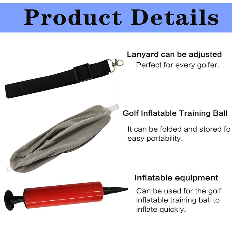 Golf Swing Trainer Ball Inflatable with Air Pump Posture Correction