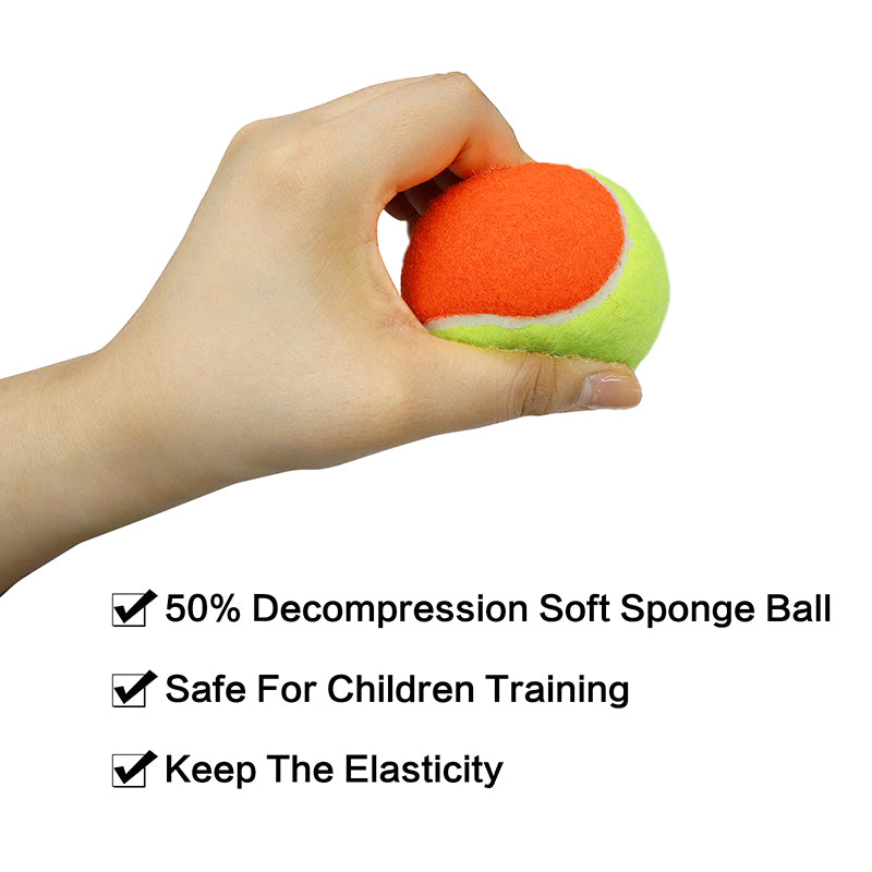 Kids Tennis Balls 12/18 Pack Orange Low Compression Stage Pressureless Bulk Training Tool
