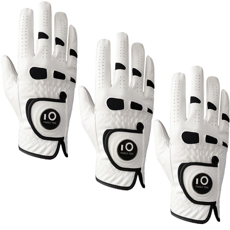 Golf Gloves Men Light Hands Right Hands With Ball Marker 3 Pack