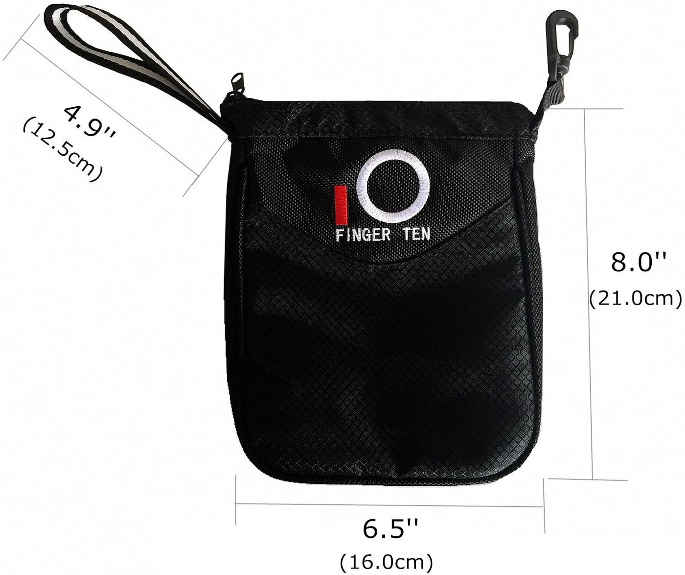 Golf Pouch Bag Valuables Tee Clip Zipper Hook, with Free 4 Pcs Golf Pencil Value Pack - fingertensport