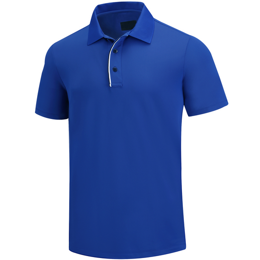 Tour Fit Short Sleeve Golf Shirt Men Blue