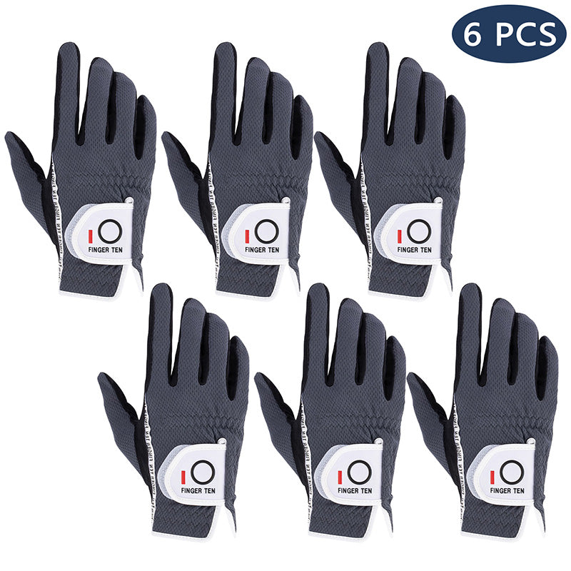 Golf Gloves Men Colourful Rain Hot Wet Weather 6 Pack