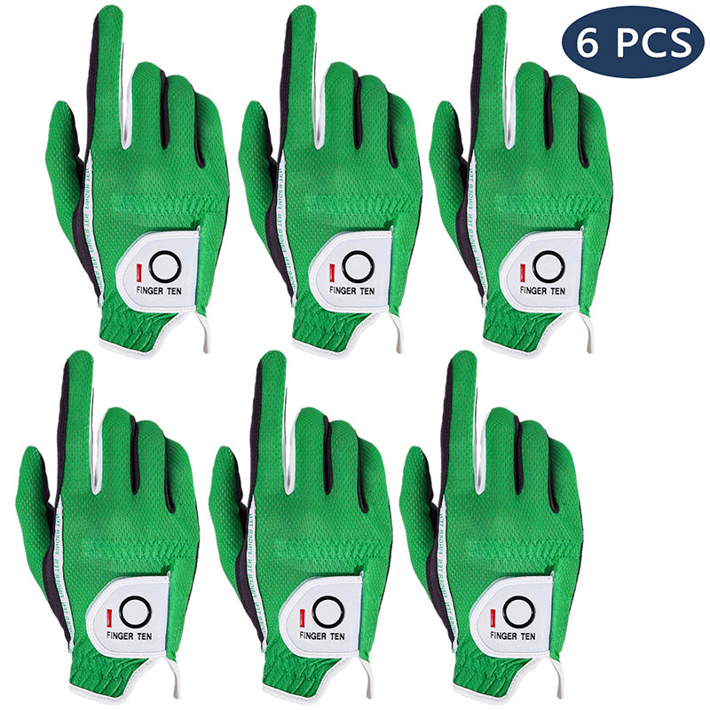 Golf Gloves Men Colourful Rain Hot Wet Weather 6 Pack