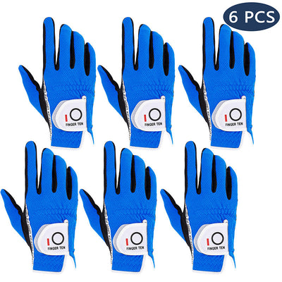 Golf Gloves Men Colourful Rain Hot Wet Weather 6 Pack