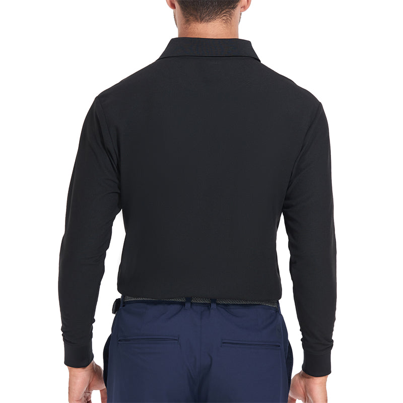 Nouveau polo de golf à manches longues Tour Fit pour homme, blanc 