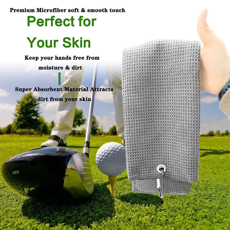 3er-Pack Golfhandtücher für Golftaschen, dreifach gefaltet, 61 x 40,6 cm 