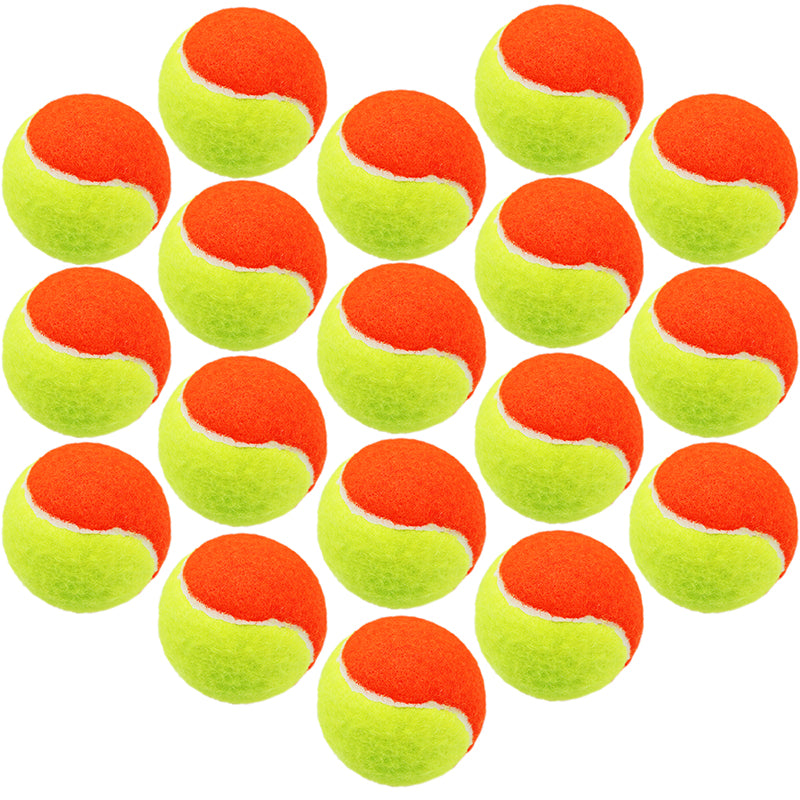 Tennisbälle für Kinder, 12/18 Stück, Orange, geringe Kompression, drucklos, Trainingsgerät in Großpackung 