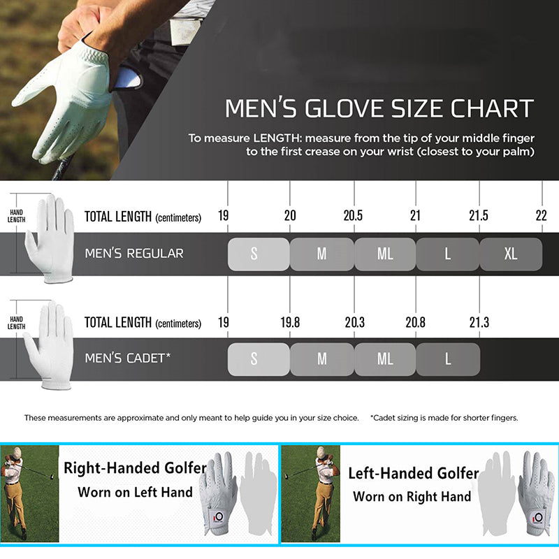 Golf Gloves Men Soft Cabretta Leather 3 Pack