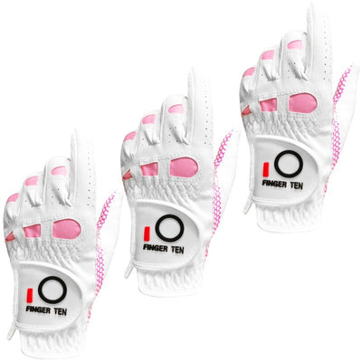 Lot de 3 gants de golf pour femme, grip toutes saisons 