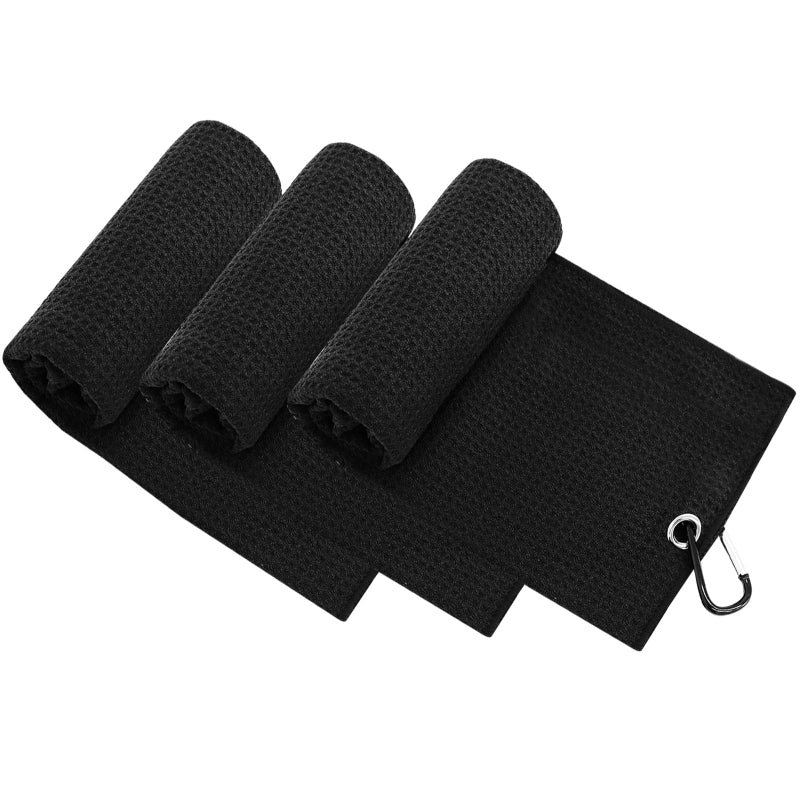 3er-Pack Golfhandtücher für Golftaschen, dreifach gefaltet, 61 x 40,6 cm 