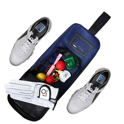 Golf Shoe Bag Zippered Case with Outside Pocket Pack