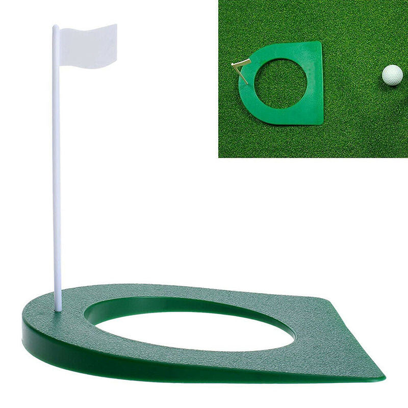 Golf Putting Cup Practice Aids Putter Backyard Training + Flag Indoor Outdoor - fingertensport