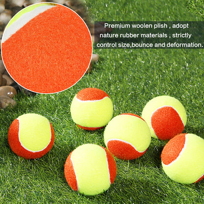 Kids Tennis Balls 12/18 Pack Orange Low Compression Stage Pressureless Bulk Training Tool