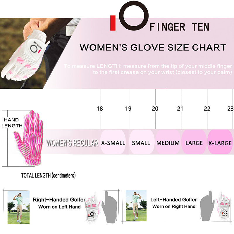 Women Golf Gloves Extra Grip Value 6 Pack – FINGER TEN