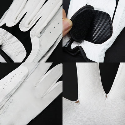 Synthetic Leather Natural Grip All Weather Golf Gloves Men 6 Pack