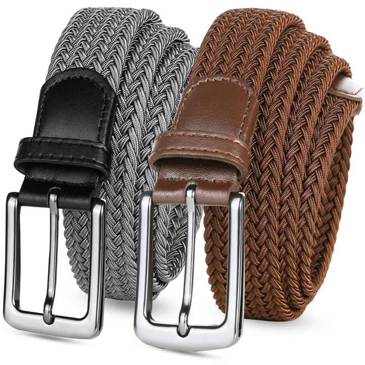 Golf Belts For Men 2 Pack Braided Elastic Fabric Stretch Canvas Woven For 2213 Amazon.com: KEMISANT Men main image 2