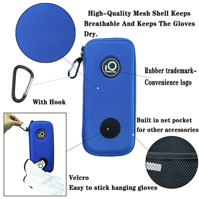 Golf Gloves Holder Case with Clip Hook