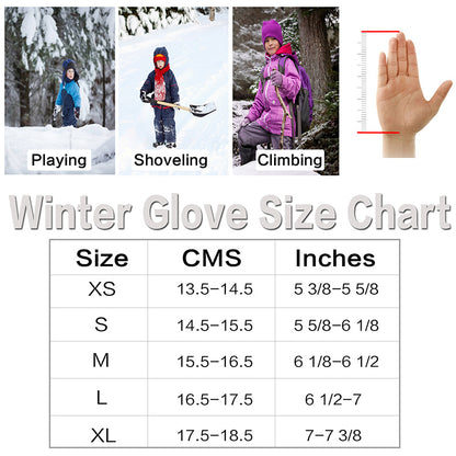Kids Winter Gloves Warm Outdoor Sports Touch Screen 1Pair