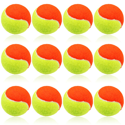 Tennisbälle für Kinder, 12/18 Stück, Orange, geringe Kompression, drucklos, Trainingsgerät in Großpackung 