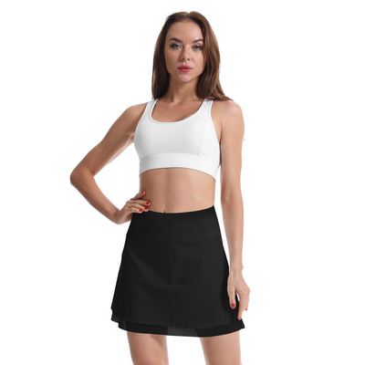Golf Women's Tennis Skirts Athletic with Pockets White