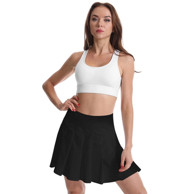 Golf Women's Tennis Skirts Pleated High Waisted Navy Blue