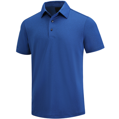 Dry Fit Short Sleeve Golf Shirt Men Blue